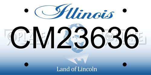 CM23636 Illinois License Plate