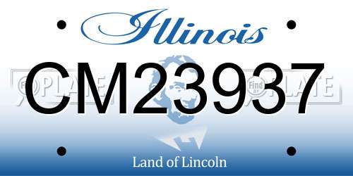 CM23937 Illinois License Plate