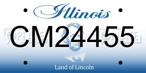 CM24455 Illinois License Plate