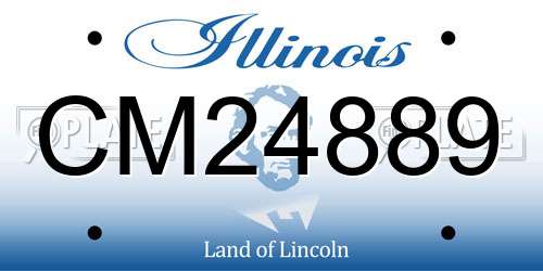 CM24889 Illinois License Plate