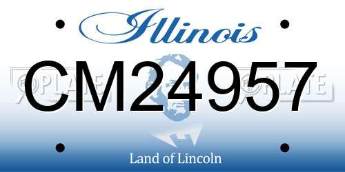 CM24957 Illinois License Plate
