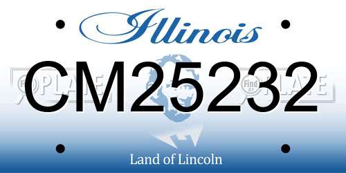 CM25232 Illinois License Plate