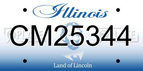 CM25344 Illinois License Plate