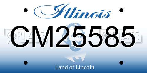 CM25585 Illinois License Plate
