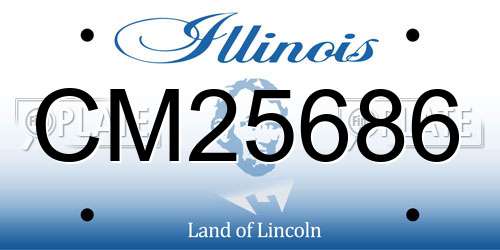 CM25686 Illinois License Plate