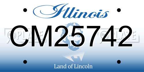 CM25742 Illinois License Plate