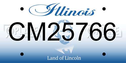 CM25766 Illinois License Plate