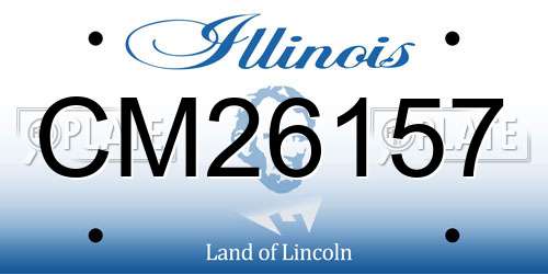 CM26157 Illinois License Plate