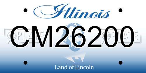 CM26200 Illinois License Plate