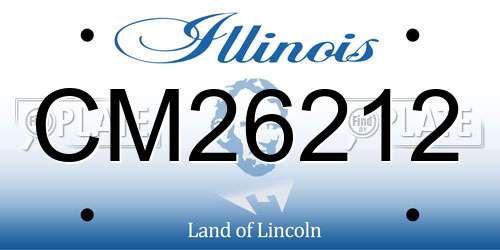 CM26212 Illinois License Plate
