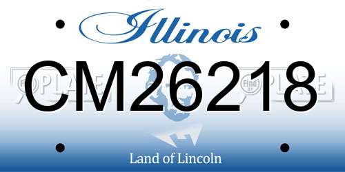 CM26218 Illinois License Plate