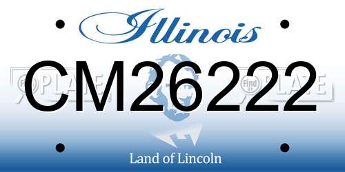 CM26222 Illinois License Plate
