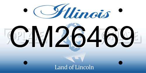 CM26469 Illinois License Plate