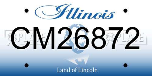 CM26872 Illinois License Plate