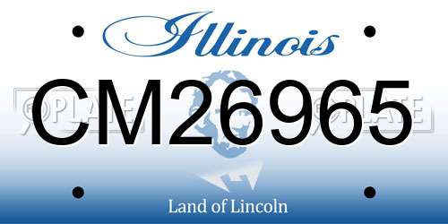 CM26965 Illinois License Plate