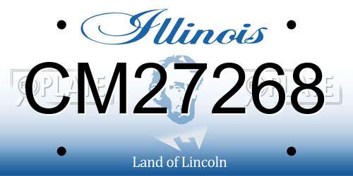 CM27268 Illinois License Plate