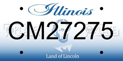 CM27275 Illinois License Plate