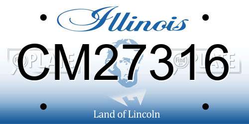 CM27316 Illinois License Plate