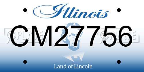 CM27756 Illinois License Plate