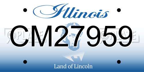 CM27959 Illinois License Plate