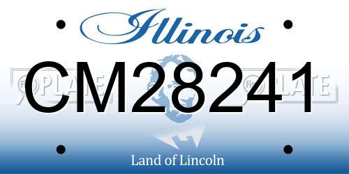 CM28241 Illinois License Plate