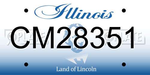 CM28351 Illinois License Plate