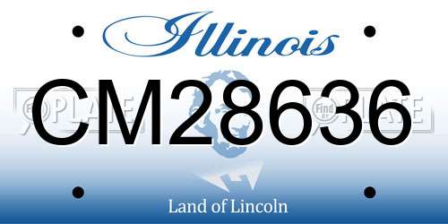 CM28636 Illinois License Plate