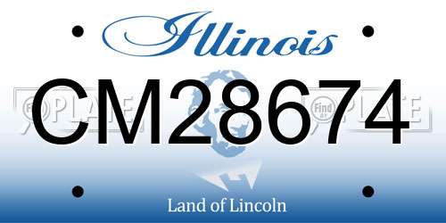 CM28674 Illinois License Plate