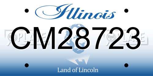 CM28723 Illinois License Plate