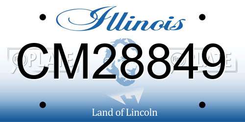 CM28849 Illinois License Plate