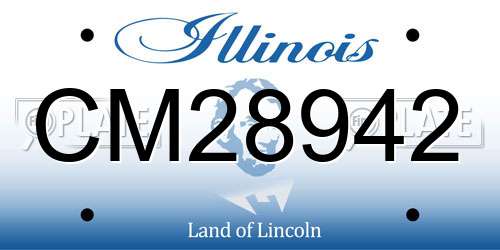 CM28942 Illinois License Plate