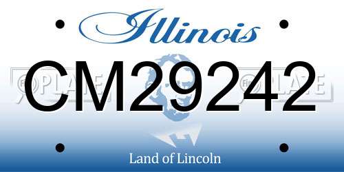 CM29242 Illinois License Plate