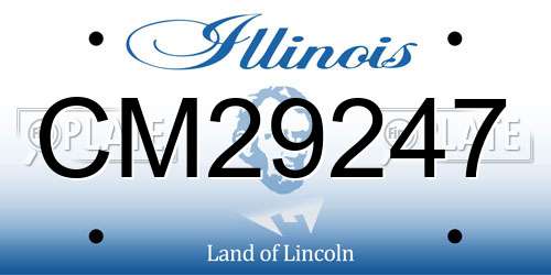 CM29247 Illinois License Plate