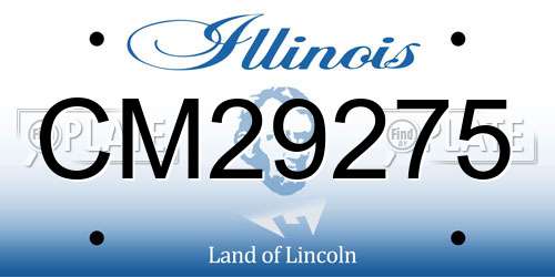 CM29275 Illinois License Plate