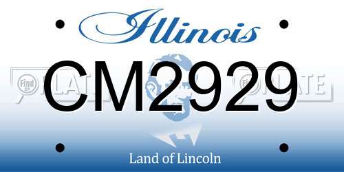 CM2929 Illinois License Plate
