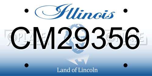CM29356 Illinois License Plate