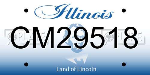 CM29518 Illinois License Plate