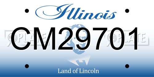 CM29701 Illinois License Plate