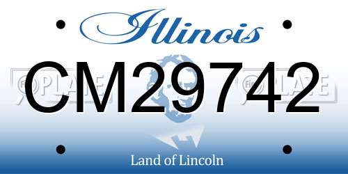 CM29742 Illinois License Plate
