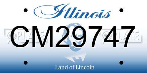CM29747 Illinois License Plate
