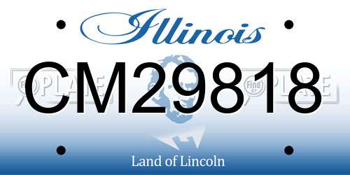 CM29818 Illinois License Plate