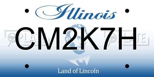 CM2K7H Illinois License Plate