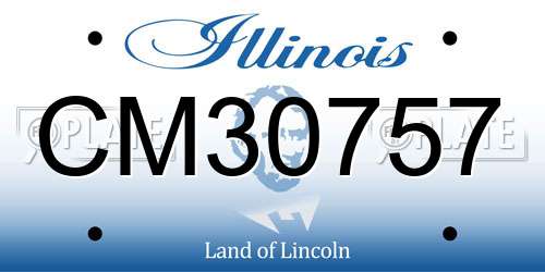 CM30757 Illinois License Plate