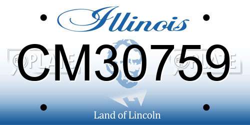 CM30759 Illinois License Plate