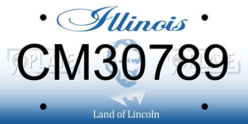 CM30789 Illinois License Plate