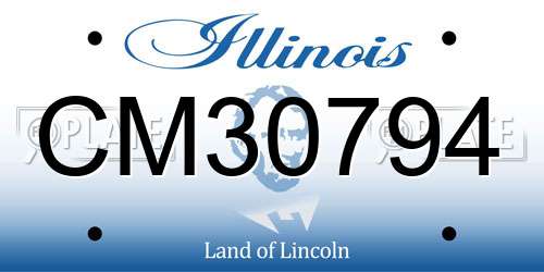 CM30794 Illinois License Plate