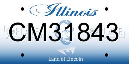 CM31843 Illinois License Plate