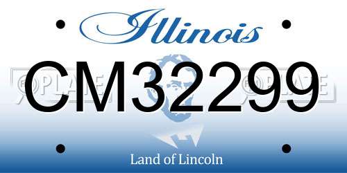 CM32299 Illinois License Plate