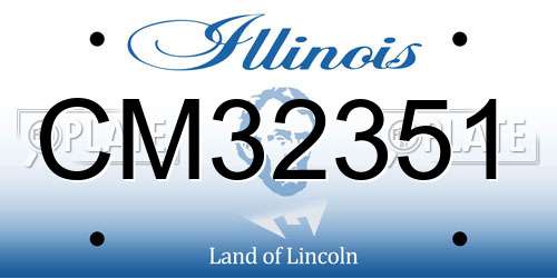 CM32351 Illinois License Plate