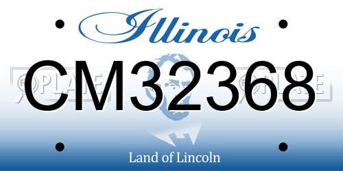CM32368 Illinois License Plate